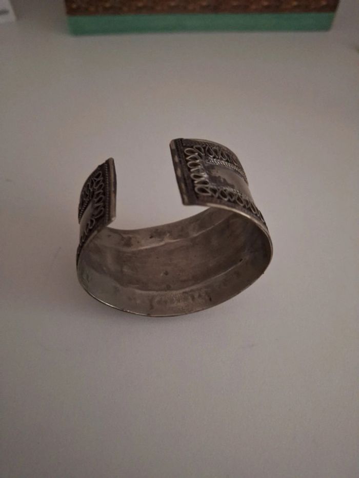 Manchette, bracelet jong ouvert en métal berbère - photo numéro 4