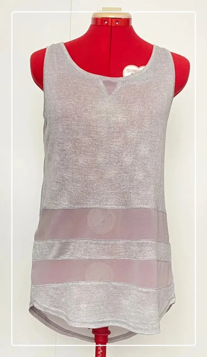 Débardeur voile gris Peace n’love