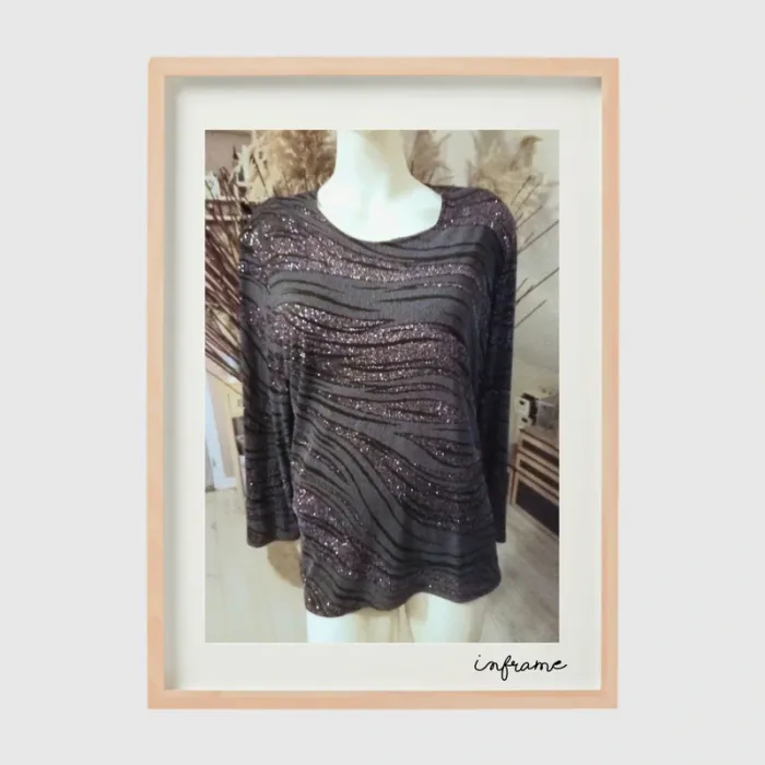 Pull fin effet pailleté taille L