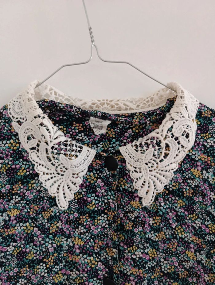 Robe vintage viscose à fleurs taille 46 - photo numéro 6