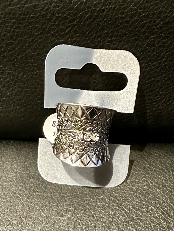 Bague fantaisie argenté 2 (T18)