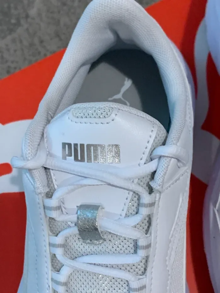 Baskets femme puma soft original blanc et argenté - photo numéro 2