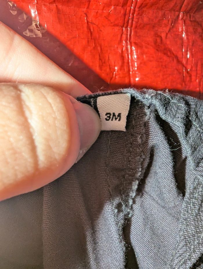 Salopette bébé rayures gris Taille 3 mois - photo numéro 4