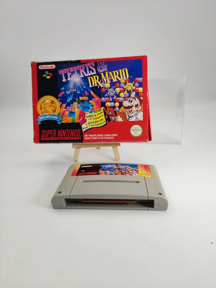 Tetris & Dr Mario / Super Nintendo SNES / pal fr fah sans notice
