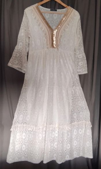 Robe longue dentelle
