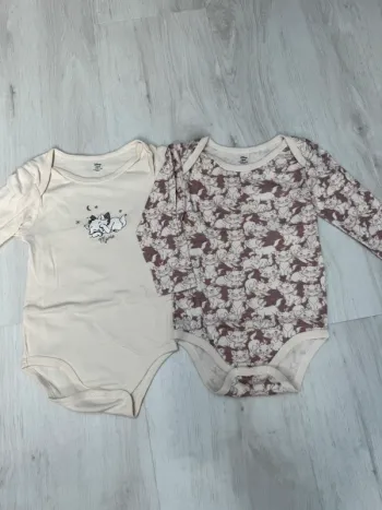 Lot 2 bodies manches longues Marie 18 mois
