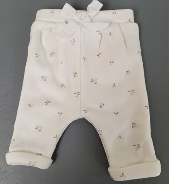 Pantalon molletonné 1mois fille