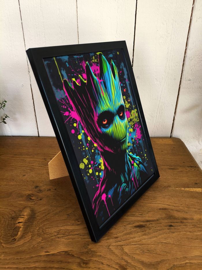 Affiche A4 super-héros fluo – déco chambre ado / gaming - photo numéro 2