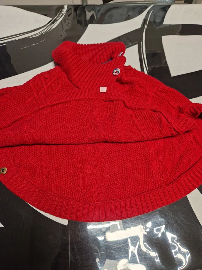 Poncho pull sergent major 4/5 ans rouge - photo numéro 3