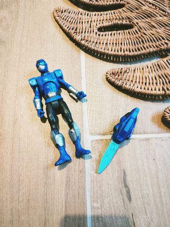 🙅 Power rangers beast morphers figurine du ranger bleu avec sa clé