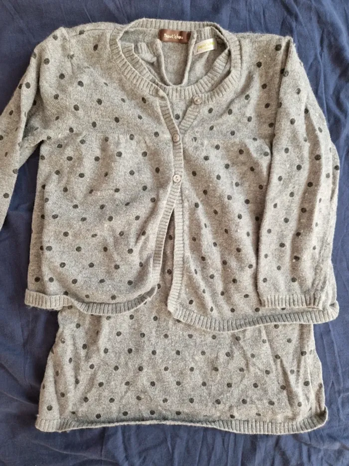 Ensemble robe et gilet - Bout'chou 18 mois