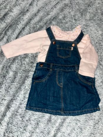 Ensemble robe salopette + t-shirt