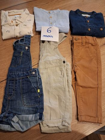 Lot vêtements 6mois garcon TBE