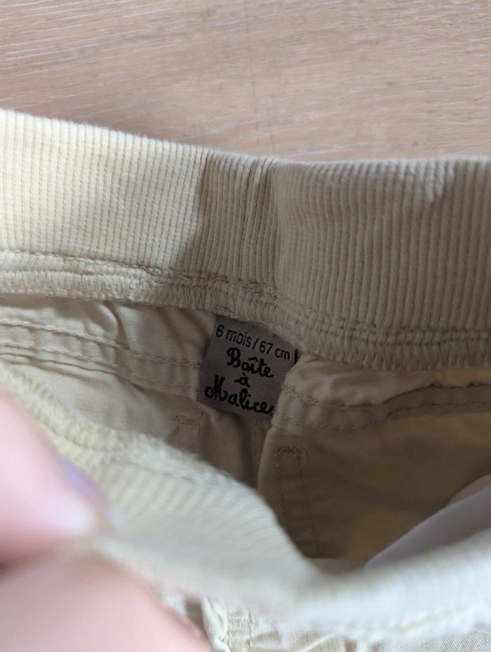 Pantalon beige Boîte à Malices 6 mois - photo numéro 2