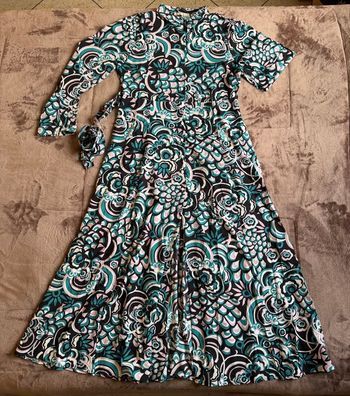 Robe longue à motif, Flamant rose, Taille XL