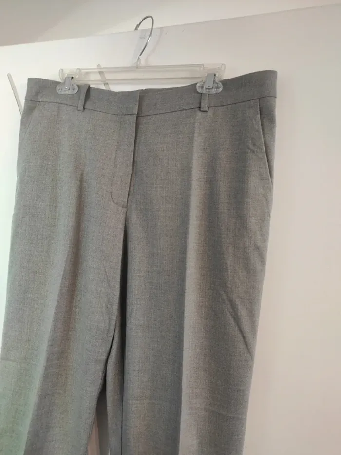 Pantalon de tailleur droit camaïeu gris T44 - photo numéro 2