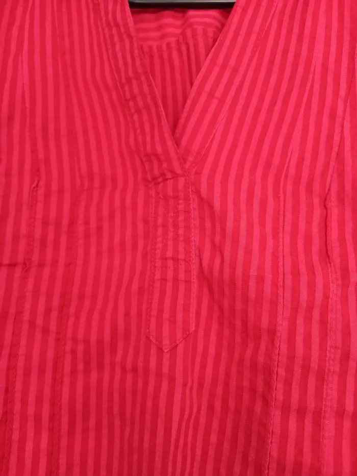 Chemisier rouge manches courtes H&M - photo numéro 2
