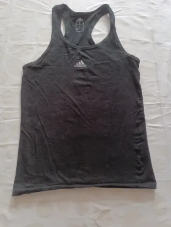 Tee shirt débardeur femme noir adidas taille M