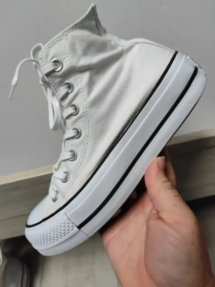 Converse plateforme blanche - photo numéro 6