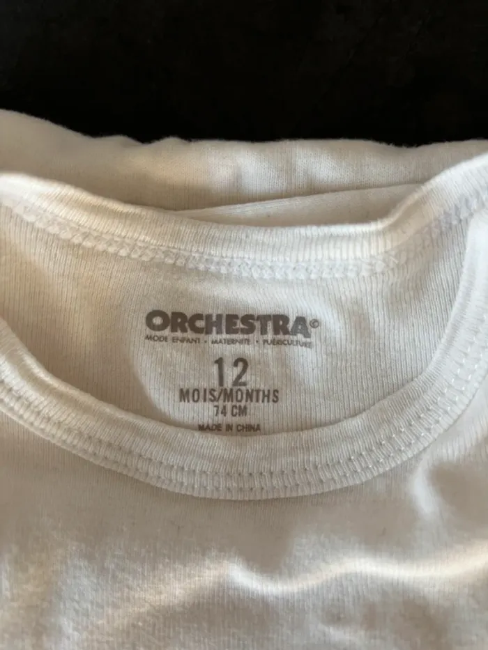 Lot 3 bodies bébé Orchestra - 12 mois - photo numéro 2