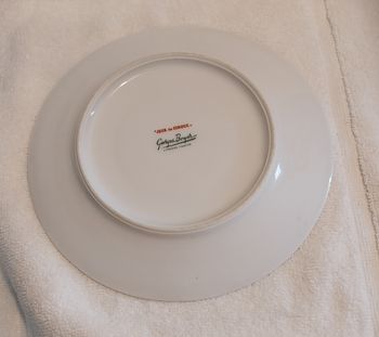 assiette dessous de tasse jeux de cirque Georges Boyer Limoges France Vintage