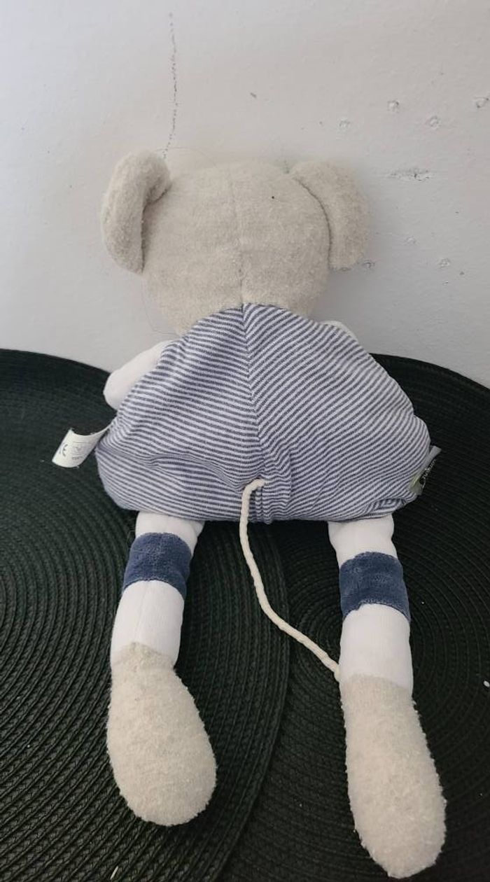 Peluche souris Bébé Confort rayé bleu blanc gris - photo numéro 3