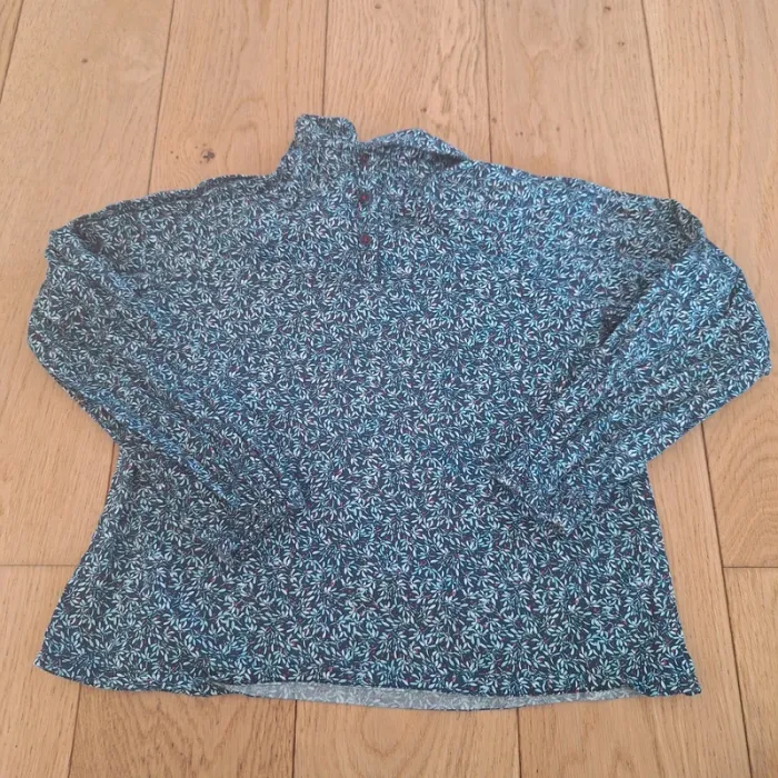Blouse chemisier bleu Monoprix kids 8 ans liberty - photo numéro 3