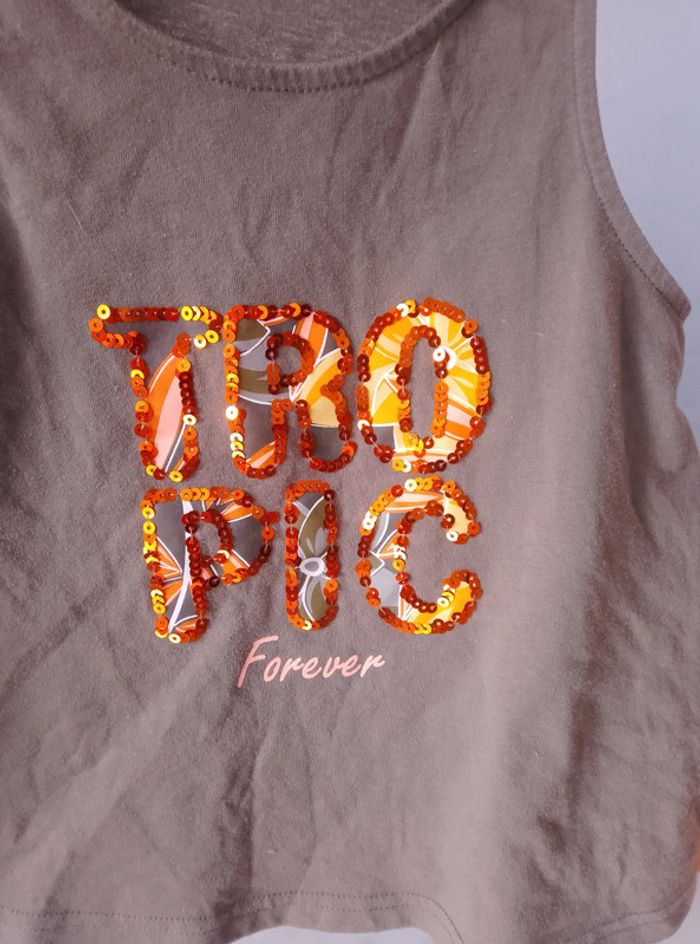 T-shirt débardeur à sequins - Fille 8 ans - photo numéro 2