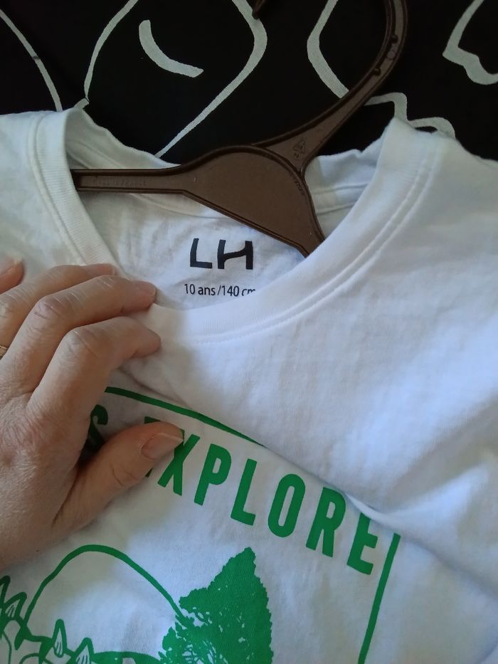 Tee-shirt la halle blanc et vert - photo numéro 3