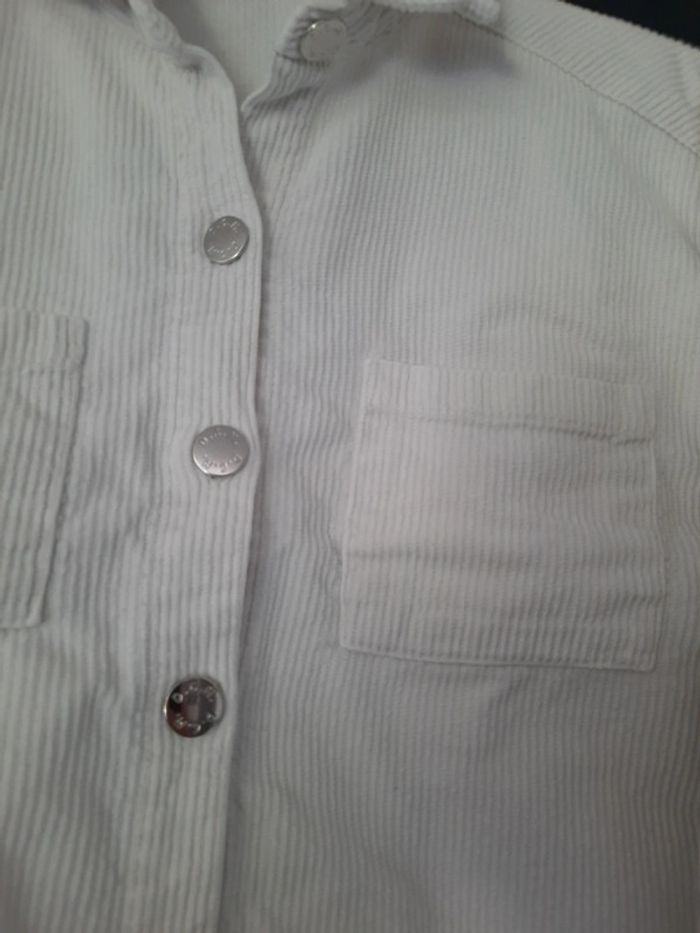 Veste/ surchemise velours blanc - photo numéro 4