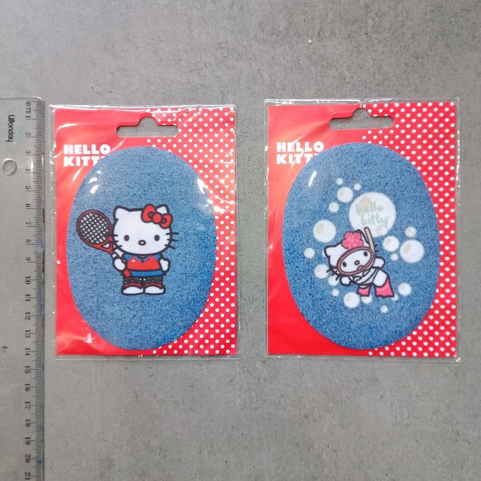 Lot de 2 patchs thermocollant Hello Kitty