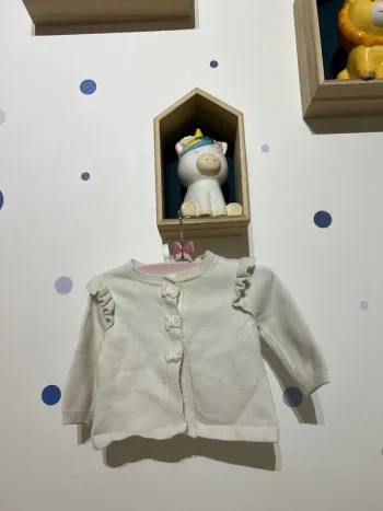 Petit gilet blanc à volants 3 mois orchestra