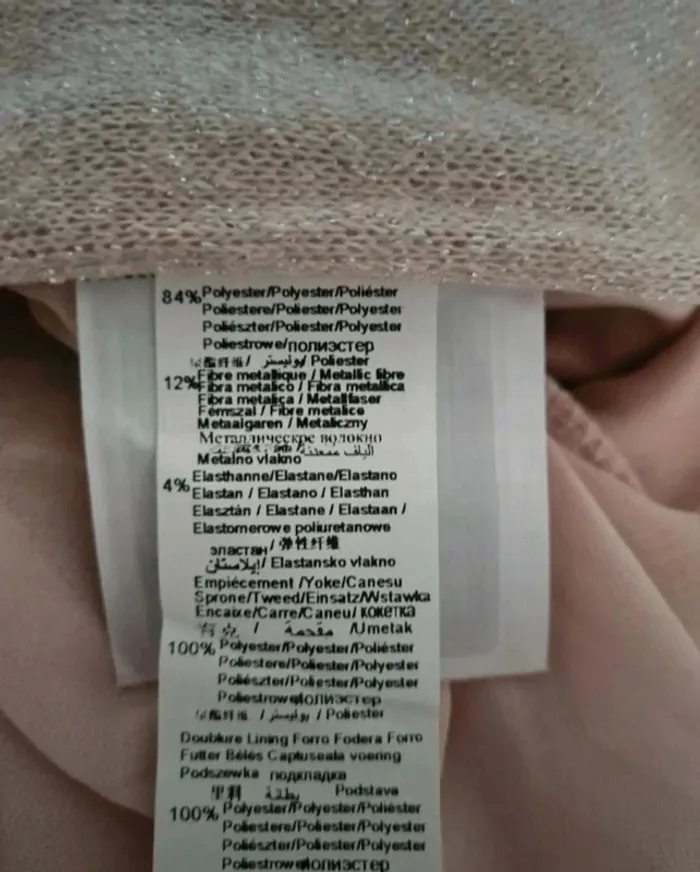 Pull beige rosé pailleté Kiabi Taille L Neuf - photo numéro 6