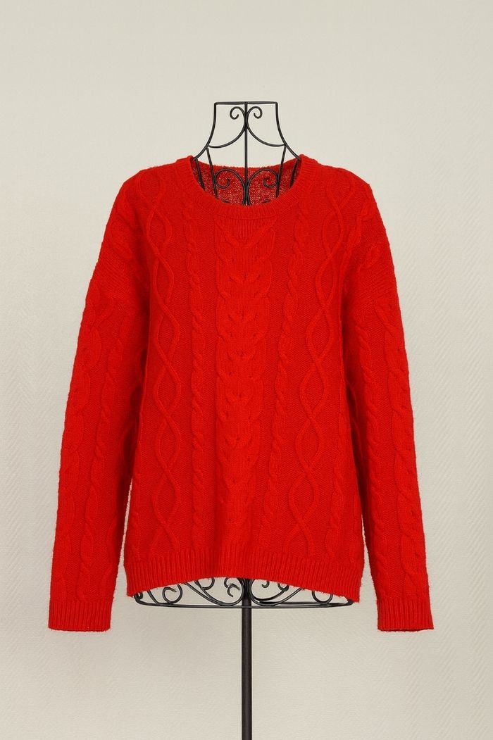 Pull rouge torsadé Pimkie – Taille L - photo numéro 2