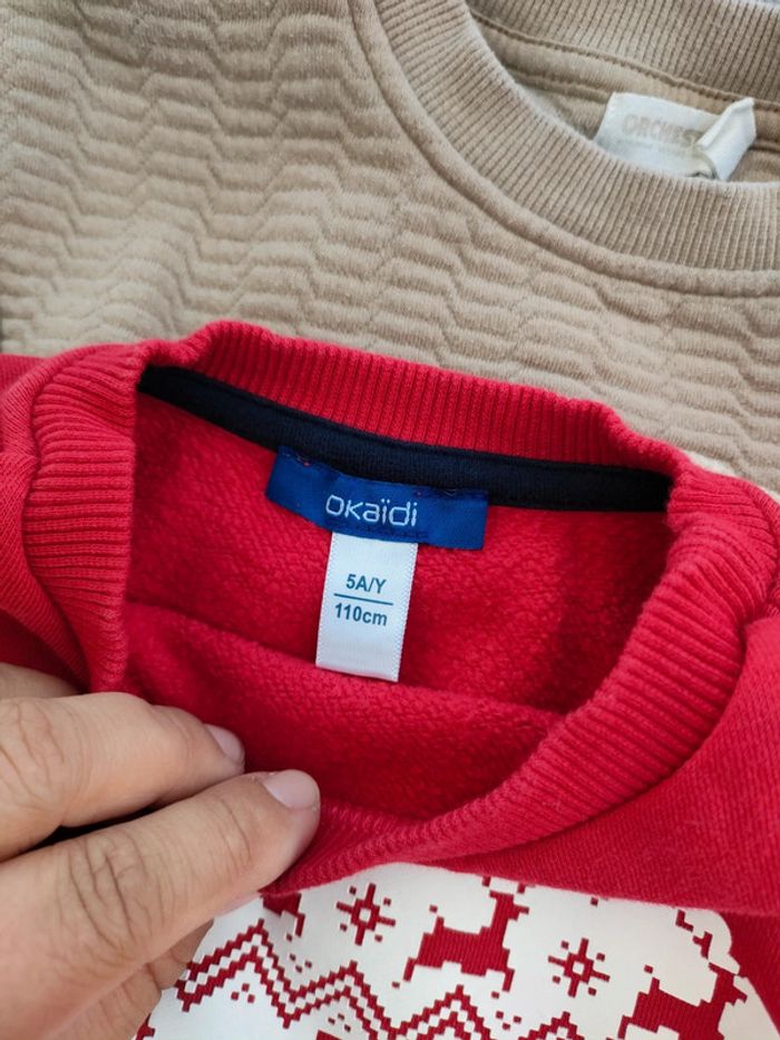 Lot garçon 5 ans hiver - 2 pulls 4 sweats 3 tshirts - photo numéro 5