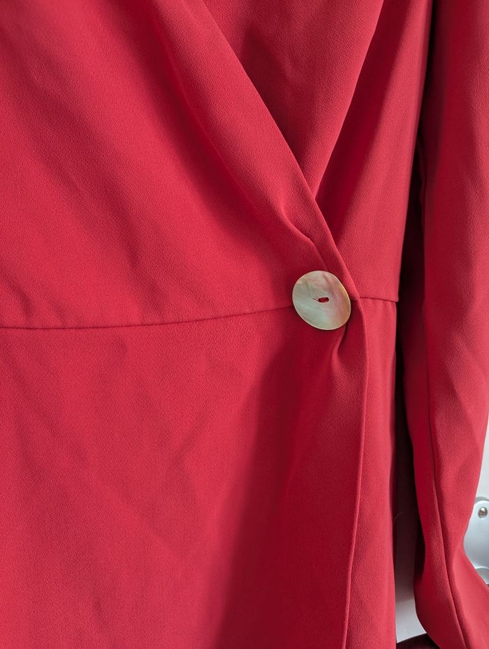 Robe mango rouge rose tailleur chic taille 36 - photo numéro 6