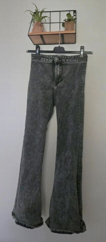 Jean flare gris chiné Jennyfer Taille 30