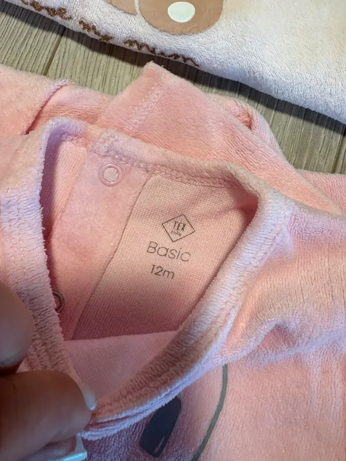 Lot pyjama velours 12mois fille - photo numéro 5