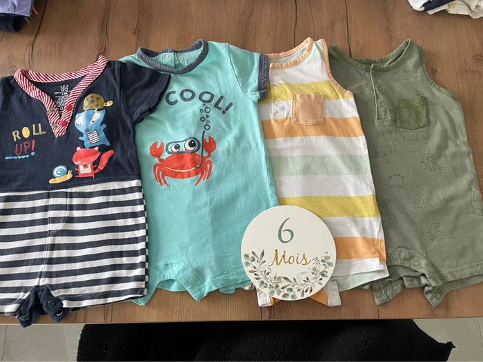 Lot de 4 Combishort 6 mois
