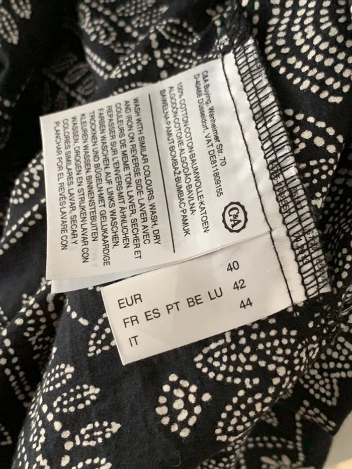 Haut noir motif original C&a t42😺 - photo numéro 9