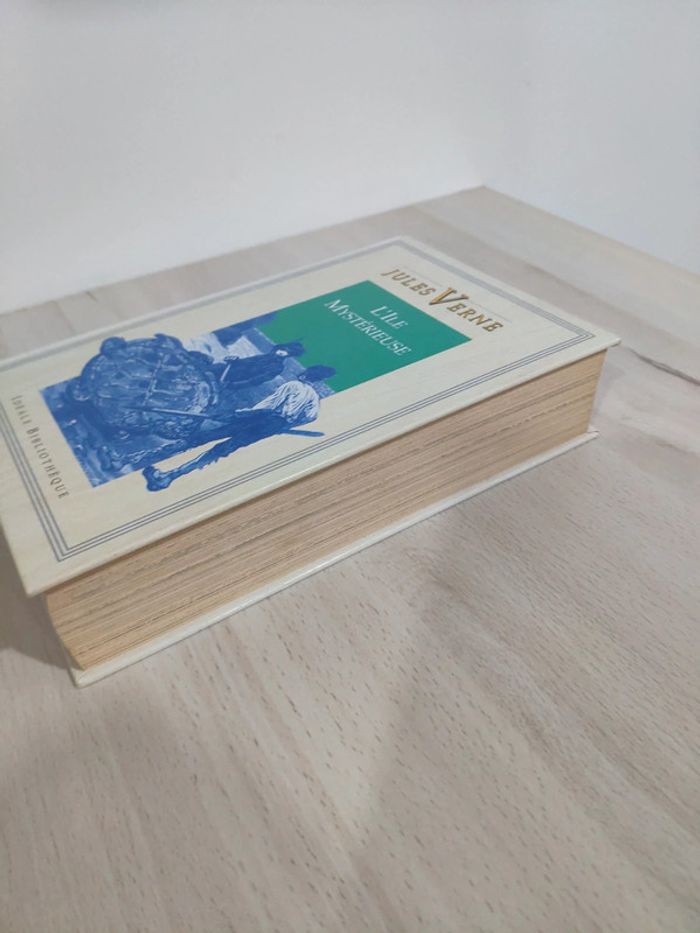 Livre grand format l'île mystérieuse Verne idéale bibliothèque gravures - photo numéro 3