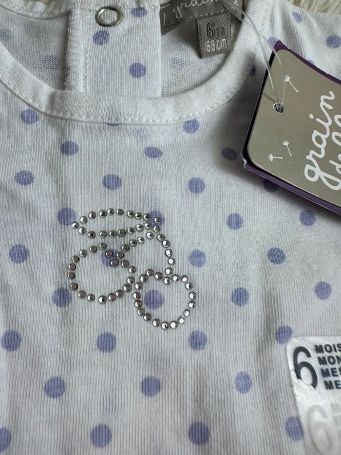 T-shirt grain de blé taille 6 mois - photo numéro 2