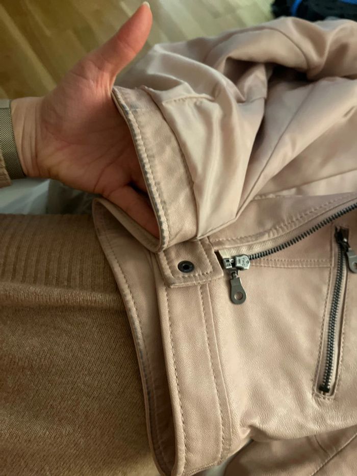 Veste Perfecto Rose en Cuir - photo numéro 20