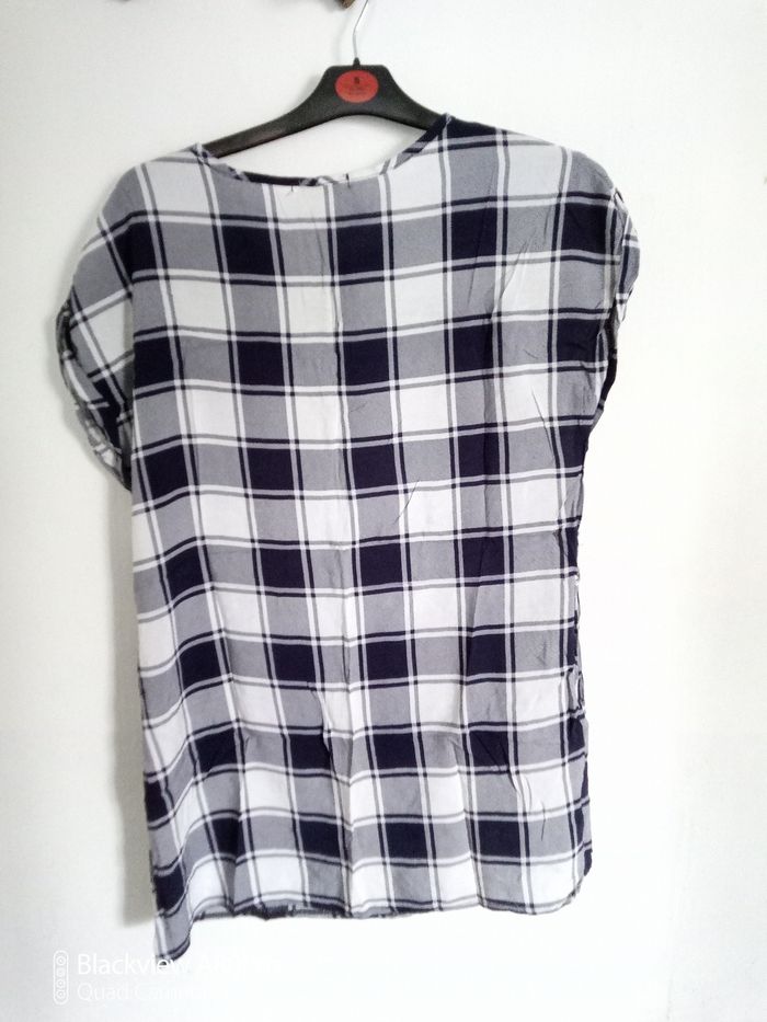 Chemise manche courtes  bleu  blanc - photo numéro 2