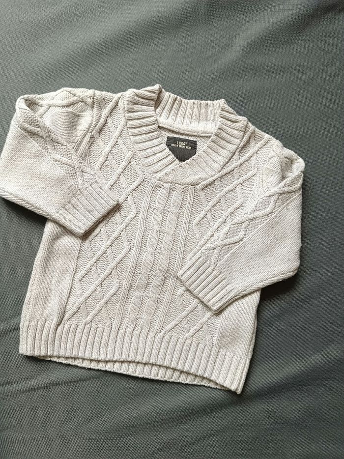 Pull tressé beige 🦕 Taille 9/12 mois