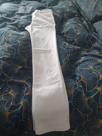 Pantalon blanc droit Camaïeu