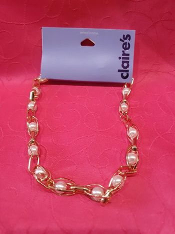 Collier métal et perles