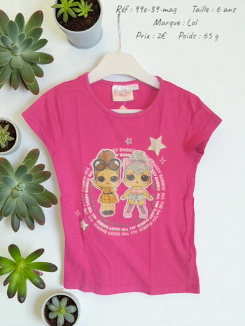 T-shirt 6 ans Lol (99e-39-mag)