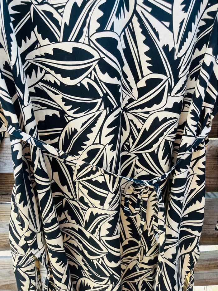 Robe à motifs noir & beige - Taille 48 - photo numéro 8
