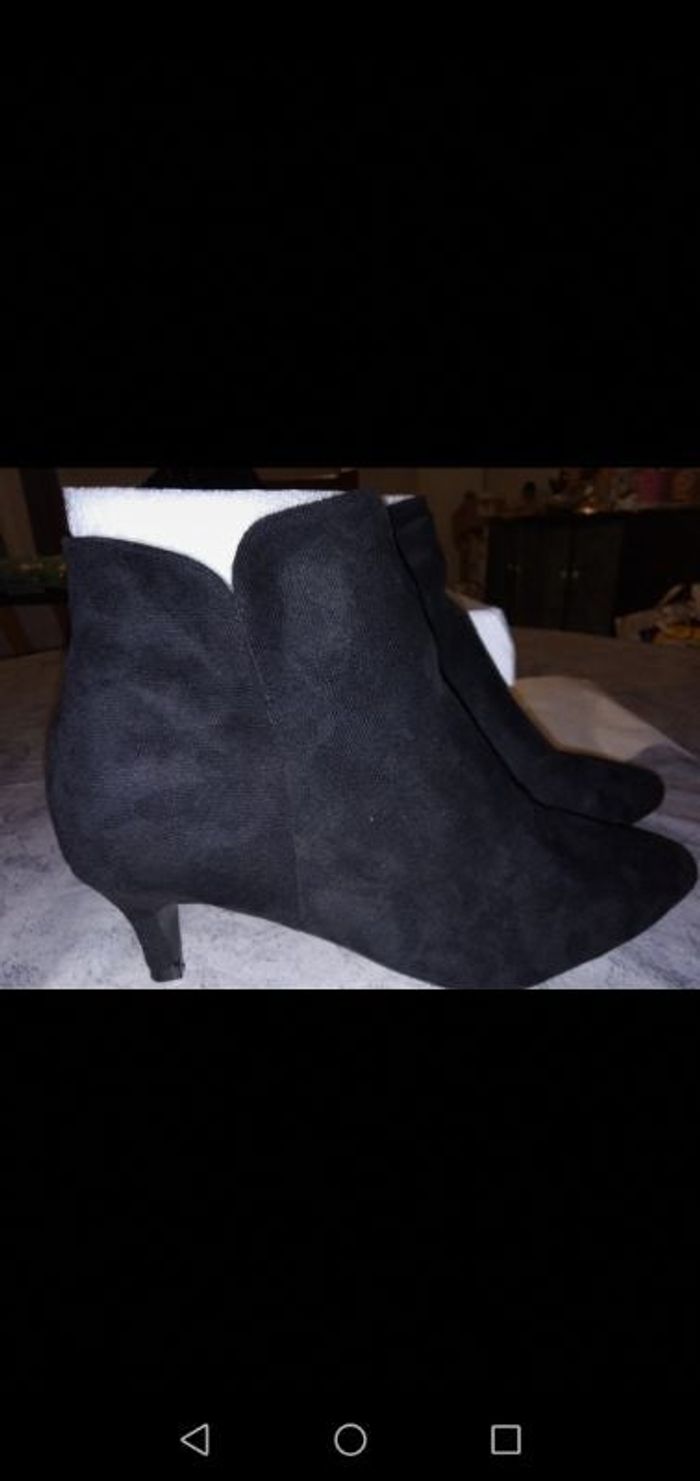 Bottines effet daim